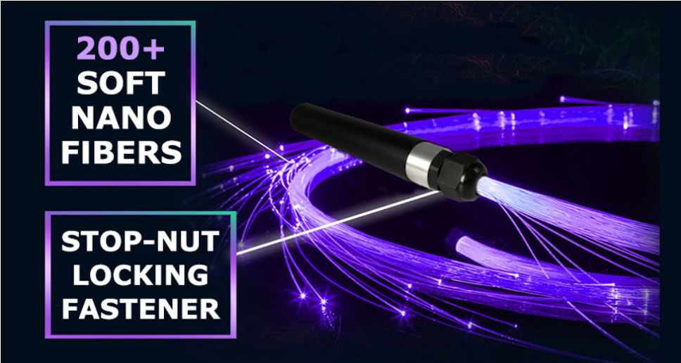 LED Sparkle Fiber Optic Whip Dance